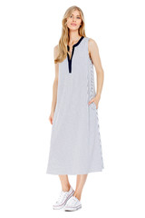 Fashion photo of young magnificent woman wearing fashionable summer clothes