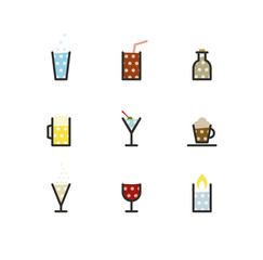 Bunte Getränke mit Punkten