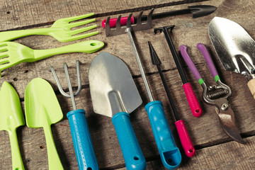 composition of garden tools