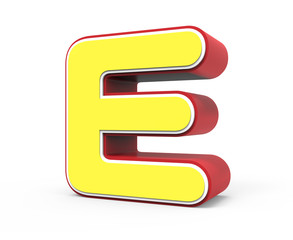 yellow letter E