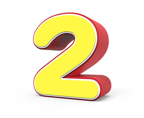 yellow number 2