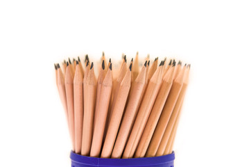 Fototapeta premium many of Lead pencils isolate on white background