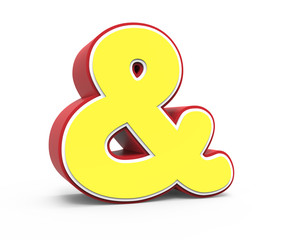 yellow ampersand mark