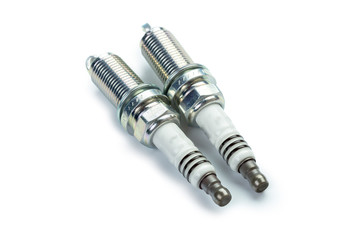 spark plugs isolated on white