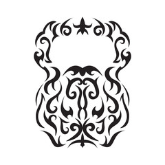 Fototapeta premium Stylized kettlebell - tribal illustration