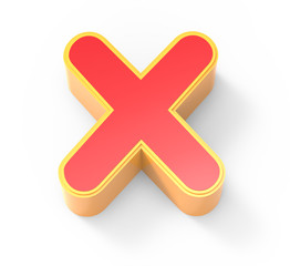 Obraz premium red letter X