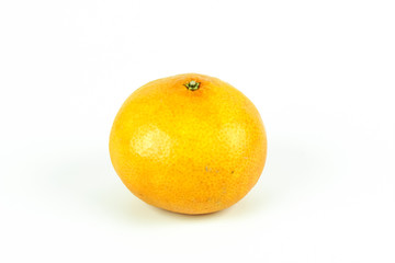 orange fruit slice isolated on white background