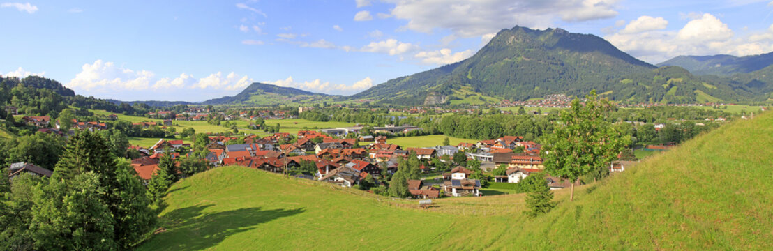 Blick auf Bihlerdorf, Blaichach, Burgber, Rettenberg im Oberallgäu