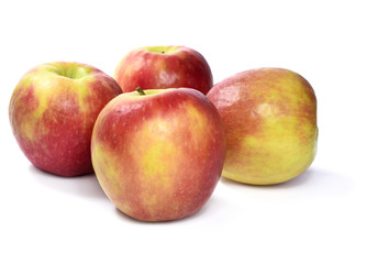Fototapeta na wymiar organic red apples, isolated on white background.