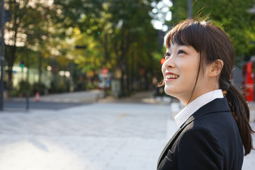 Young business woman with smile