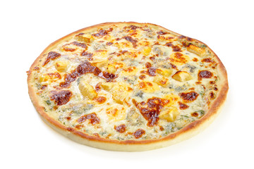 Tasty pizza isolated on white