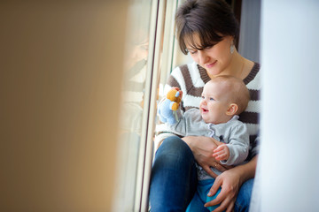 mother with the little daughter