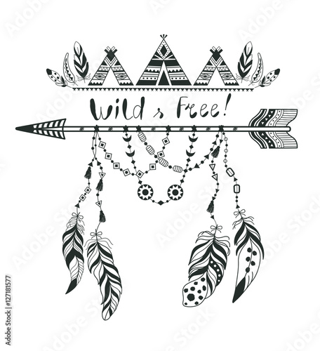 "Boho Style for T-shirt and Decoration. Abstract Design ...