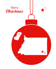 Obraz premium Merry Christmas illustration theme with map of Equatorial Guinea