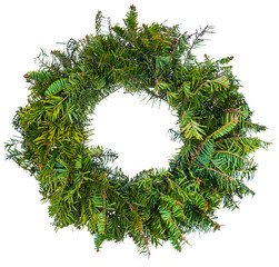 Christmas wreath isolated on white background © Sodel Vladyslav
