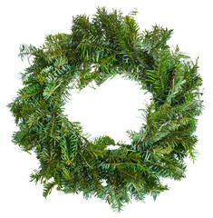Christmas wreath isolated on white background
