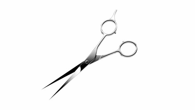 Barber scissors isolated on white background