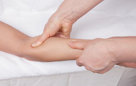 Close up of  techniques of  pressure point massage