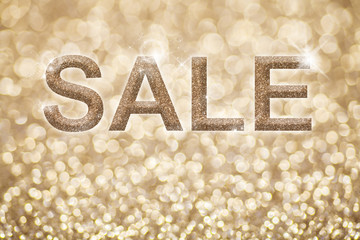 christmas sale gold background