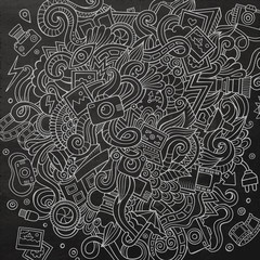 Cartoon cute doodles hand drawn Photo illustration