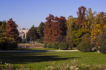 Sforza Castle (Castello Sforzesco), a castle in Milan, Italy.
