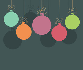 Christmas baubles background