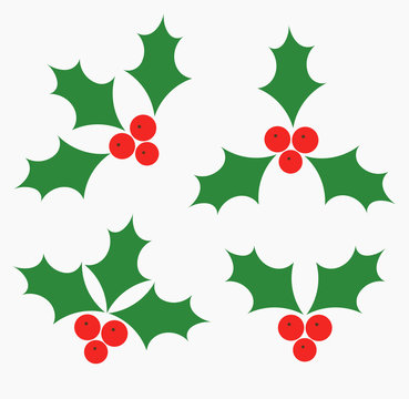 Holly berries icons
