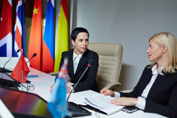 Working in boardroom