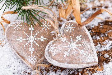 Christmas decoration with harts.