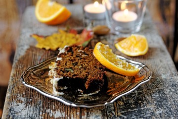 Orange pumpkin pound cake