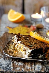 Orange pumpkin pound cake