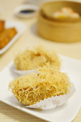 deep fried taro crispy dimsum, chinese cantonese food