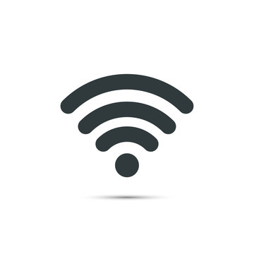 Wifi icon vector, wifi simple connect symbol isolated on white background.