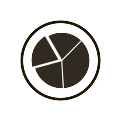 Circle diagram icon vector