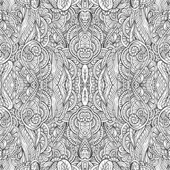 Fantasy decorative ornamental seamless pattern