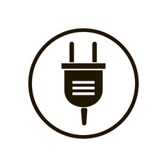 Electric plug, Power socket icon vector