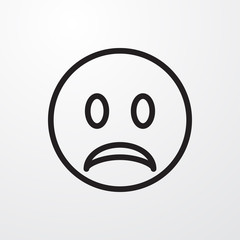 sad smiley icon illustration