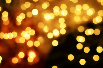 garland lights blurry