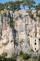 Fototapeta na wymiar Church built into rocks in Split in Croatia