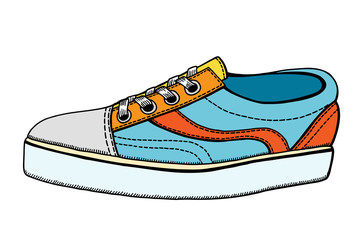 Hand-drawn sneakers.
