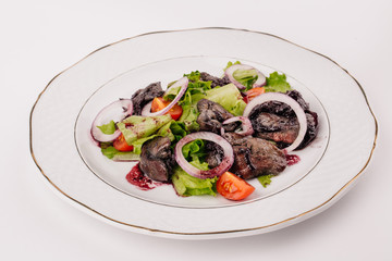 Chicken liver salad with souse