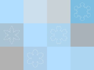 Fototapeta na wymiar Christmas blue colored seamless pattern with snowflakes