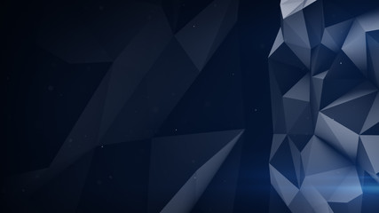 Obraz premium Dark polygonal surface abstract 3D render