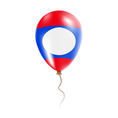 Lao People's Democratic Republic balloon with flag. Bright Air Ballon in the Country National Colors. Country Flag Rubber Balloon. Vector Illustration.