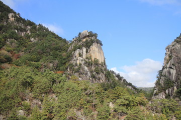 紅葉の昇仙峡 覚円峰