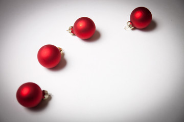 Red Christmas baubles