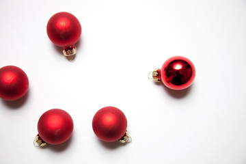 Red Christmas baubles
