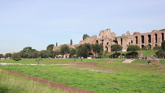 Circo Massimo archaeological site in the center of the city, during a sunny day