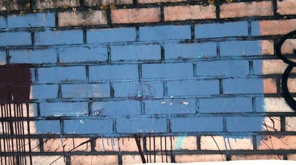 painted  brick wall
