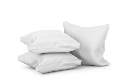  Pillows on white background. 3d illustration
